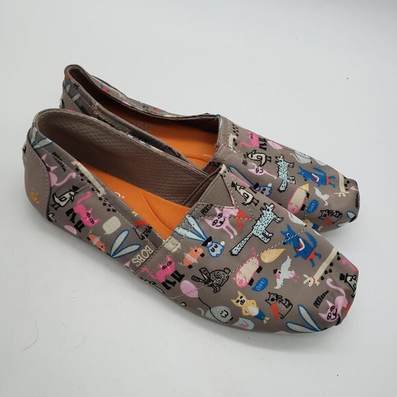 BOBS Animal Shoes Cats Dogs Foxes Bunnies Birds Women's Size US 9 EU 39 - Picture 5 of 7